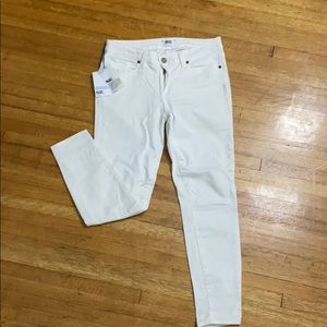 Paige Denim vertigo crop white jeans